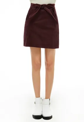 bow detail mini skirt