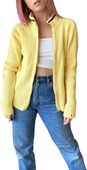 00's Yellow Ribbed Sweater by Tommy Hilfiger