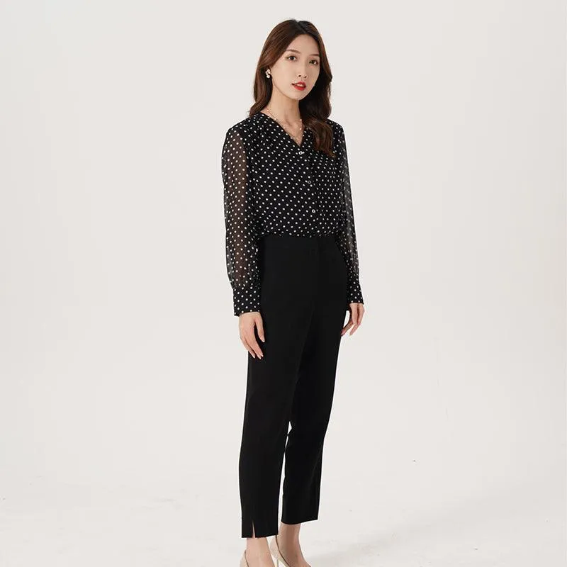 10 MM Georgette Silk Polka Dots Shirt