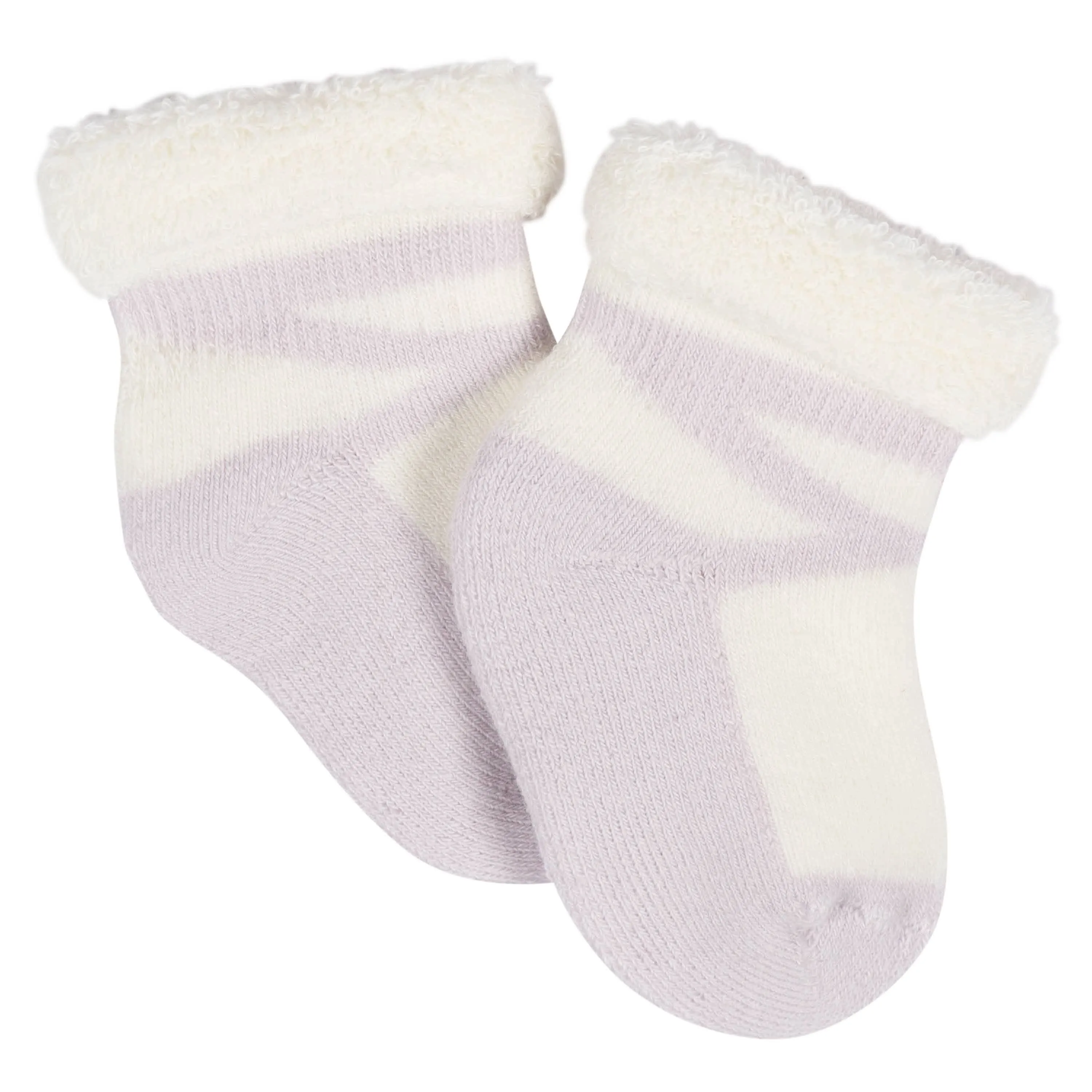 12-Pack Baby Girls Lavender Garden Terry Wiggle Proof® Socks