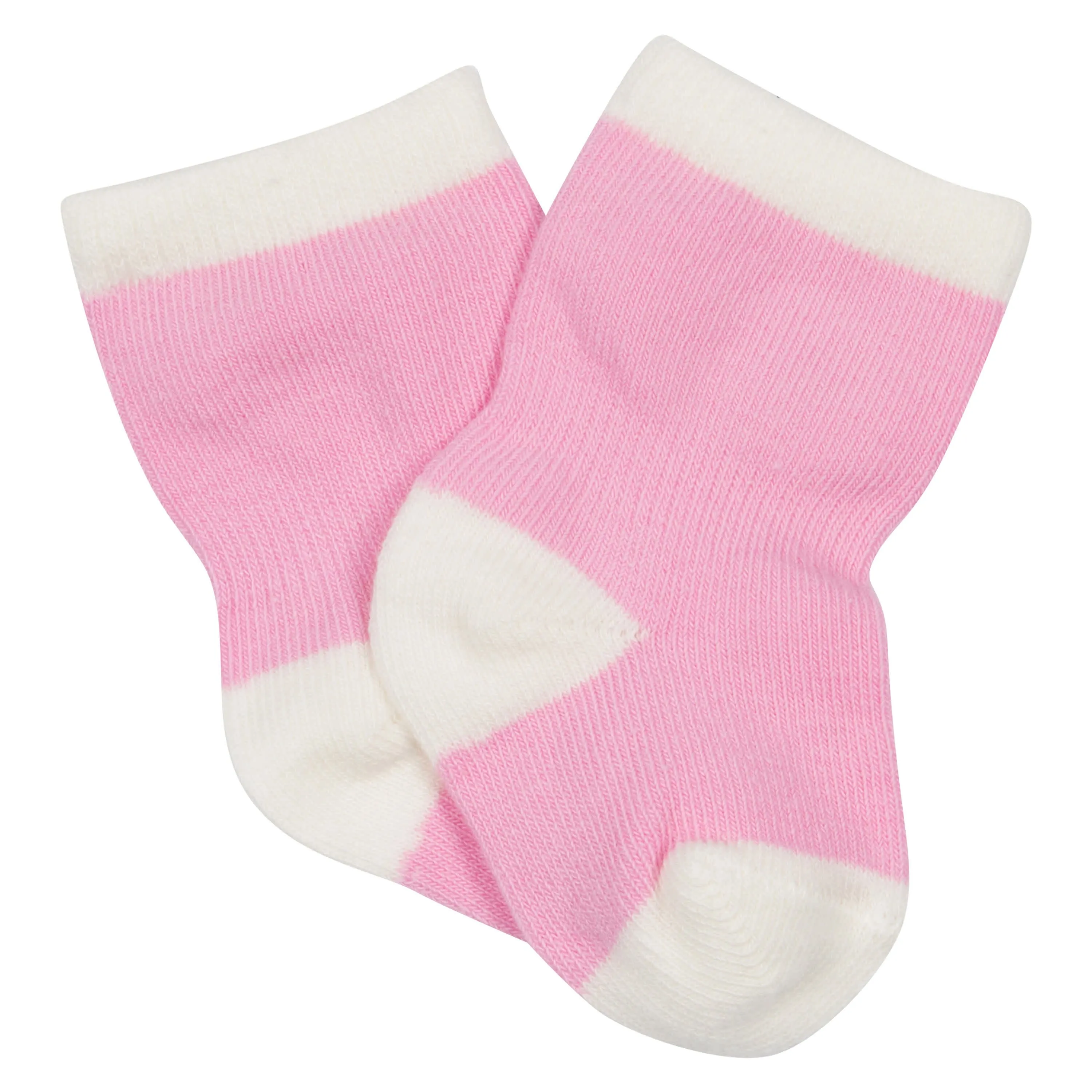 6-Pack Baby Girls Bear Wiggle Proof Socks