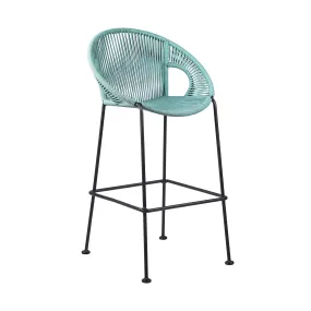 Acapulco 26 Indoor Outdoor Steel Bar Stool with Wasabi Rope