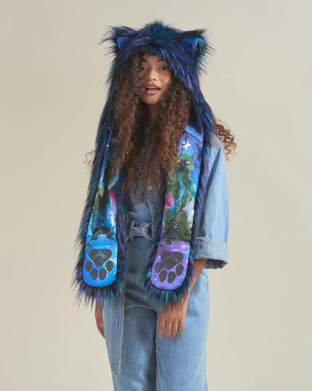 Artist Edition Lora Zombie Galaxy Cat Faux Fur Hood | Women's