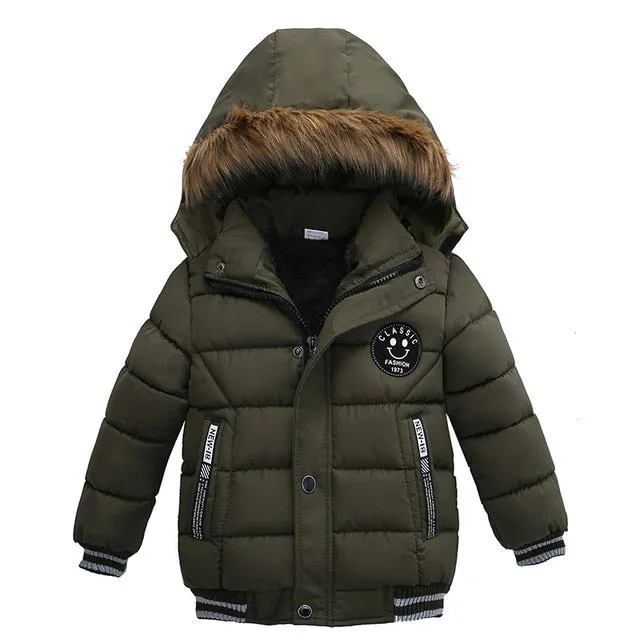 Baby Boys Jacket 2018 Autumn Winter Jacket For Boys Children Jacket Kids Hooded Warm Outerwear Coat