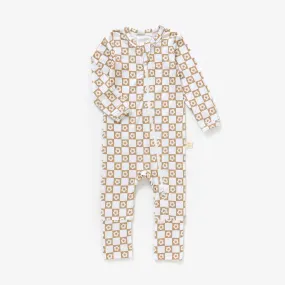 Bamboo Zip Pajamas | Checkered Daisies