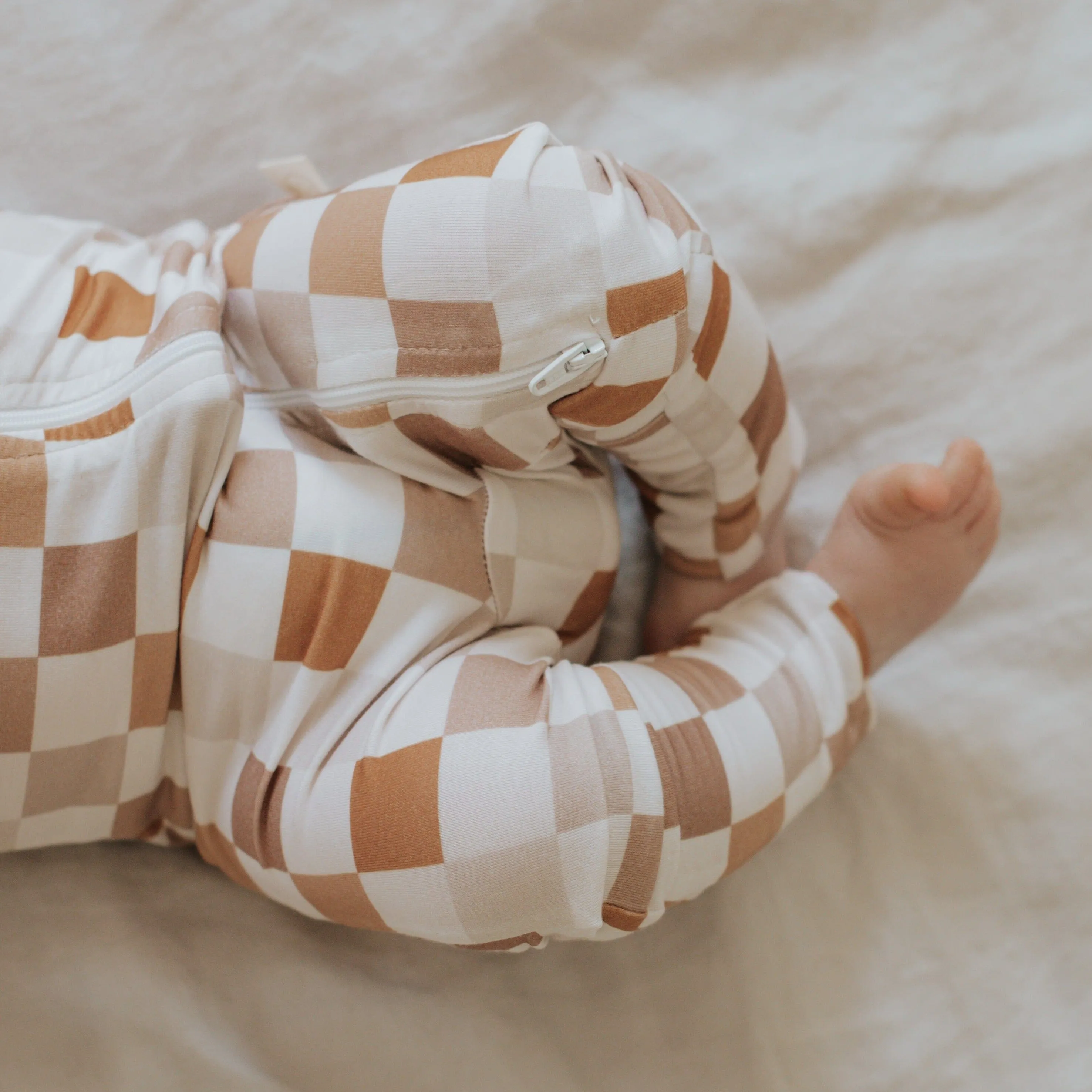 Bamboo Zip Pajamas | Checkered