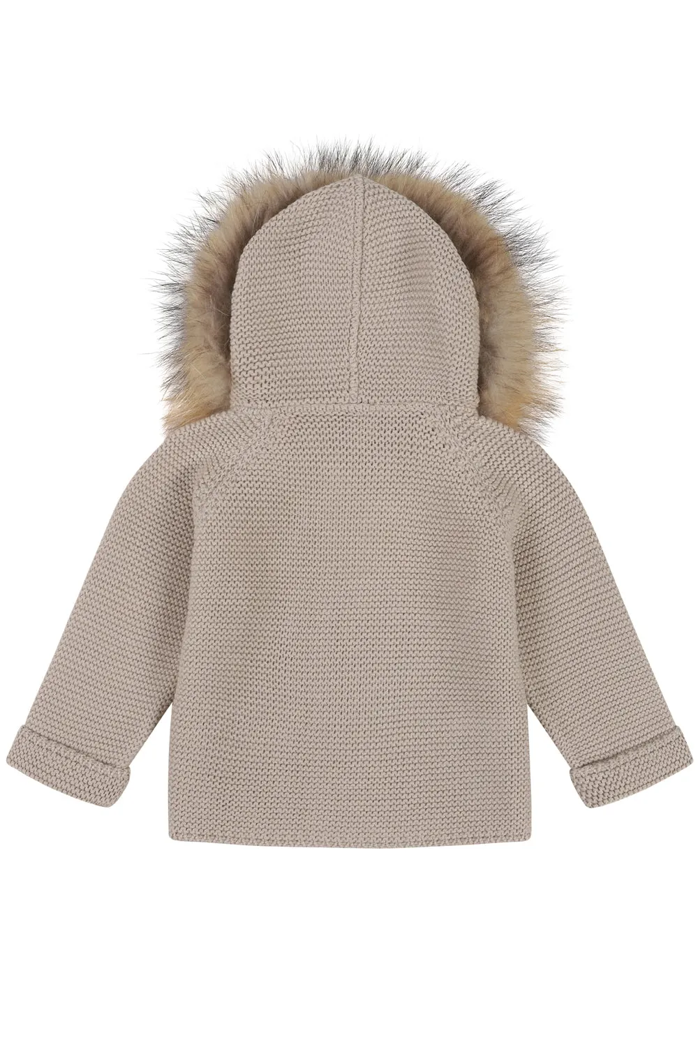 Bobble Babies knitted jacket in Oatmeal