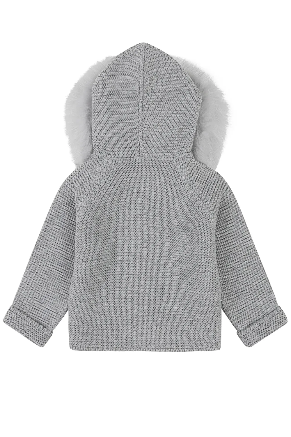 Bobble Babies knitted jacket in Steel Grey