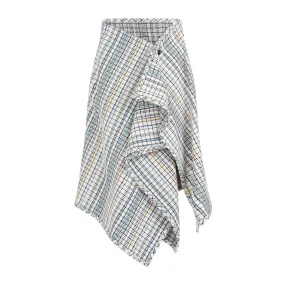 COTTON CHECK SKIRT