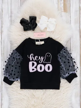 Lavender Hey Boo Tulle Shirt