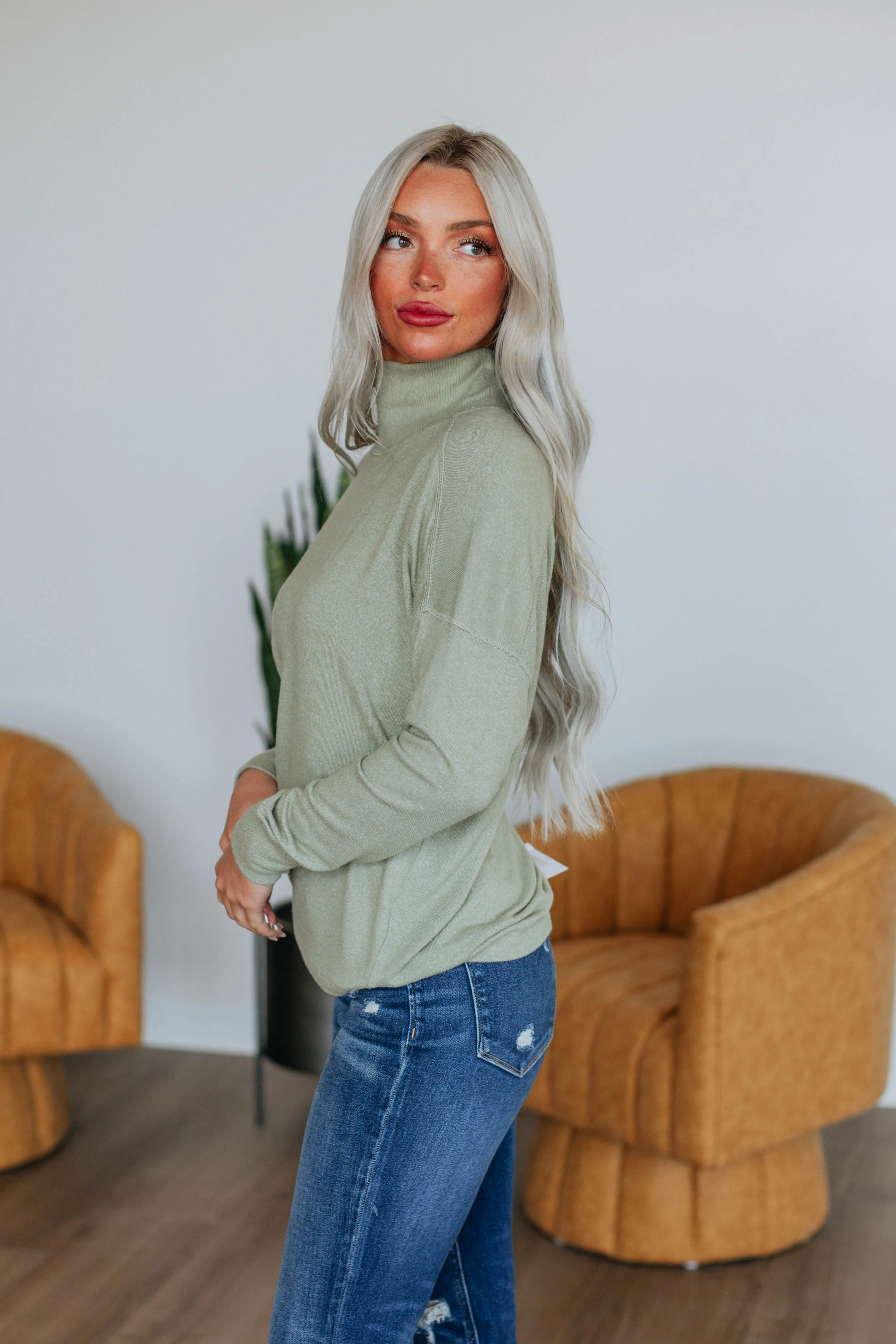 Marceline Long Sleeve Top - Pear