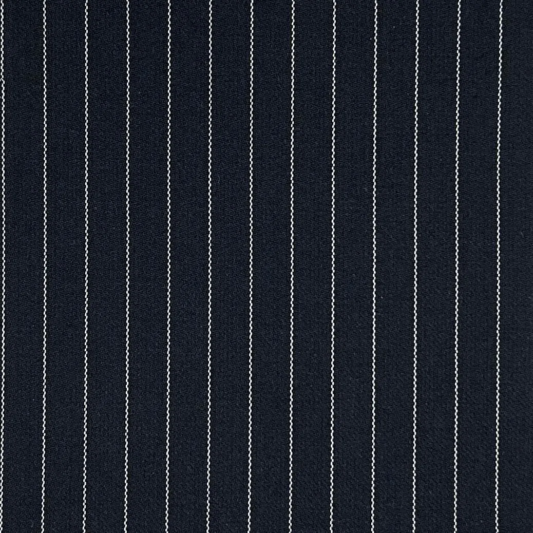 Midnight Blue with White Pinstripes