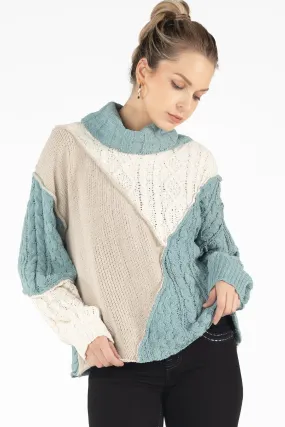 Mixed Colorblock  Sweater