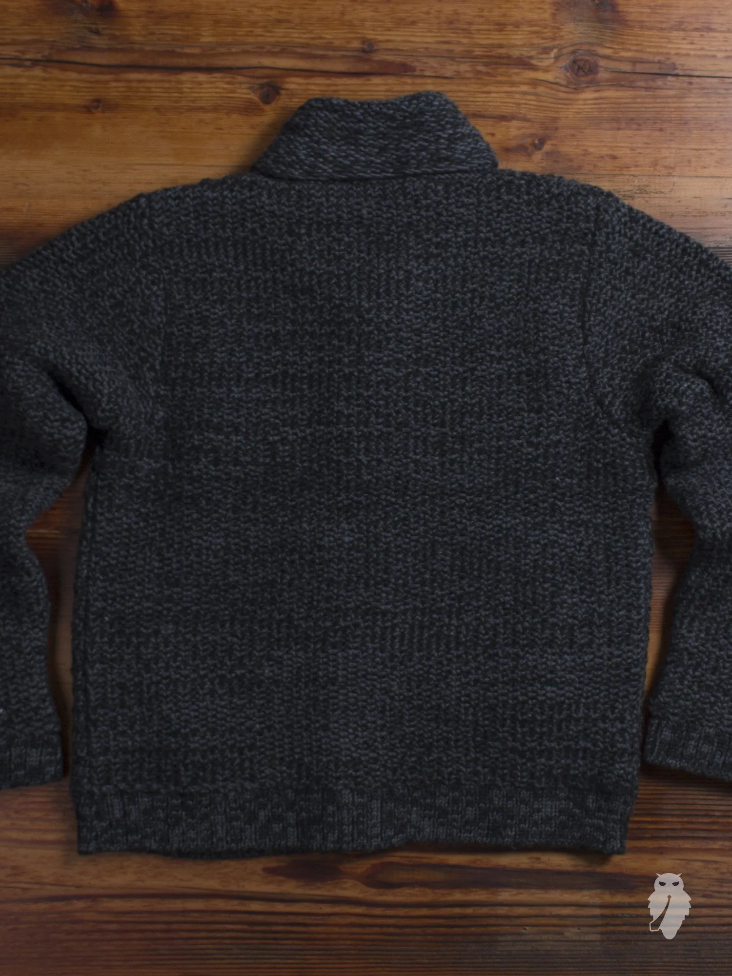 "Cowichan" Cable Knit Cardigan in Charcoal