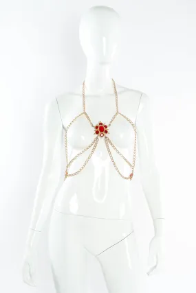 Ruby Stone Bra Chain Harness