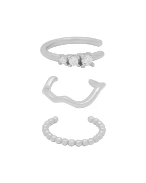 Ruth Minimal Ear Cuffs Set - Sterling Silver