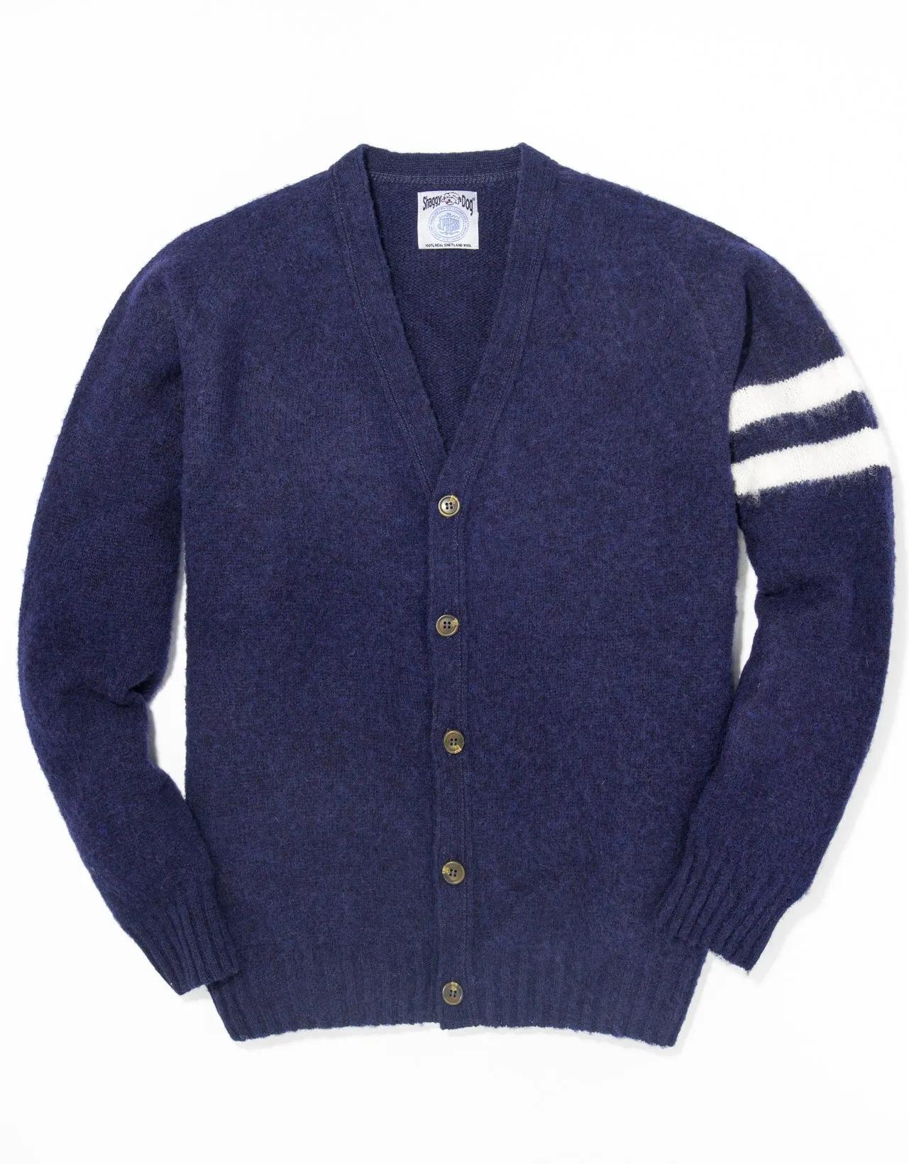 SHAGGY DOG UNIVERSITY CARDIGAN - BLUE