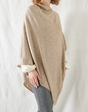 Women's Luxury Merino Wool Cowl Poncho – Oat