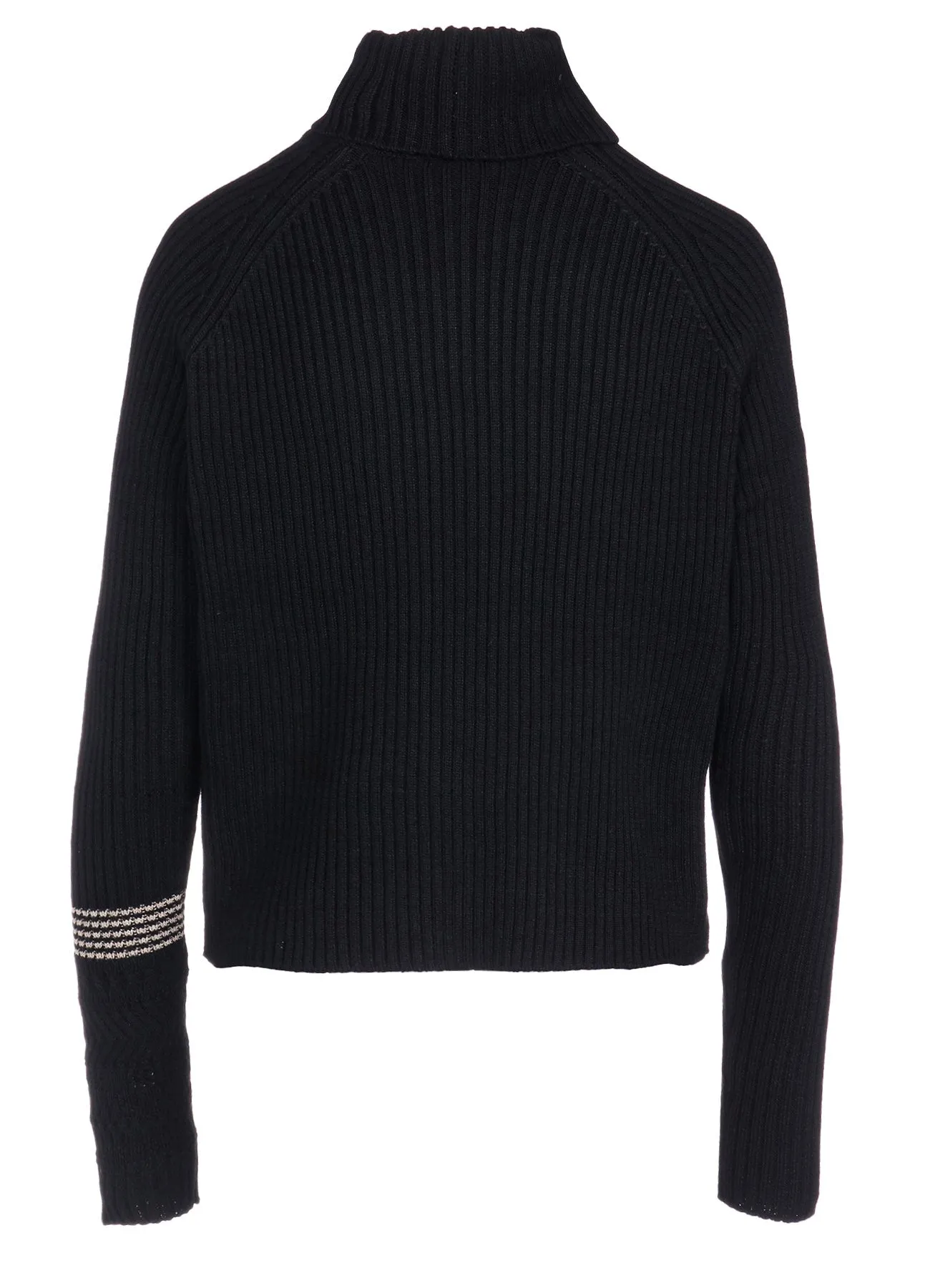 WOOL RIB TURTLE NECK PULLOVER